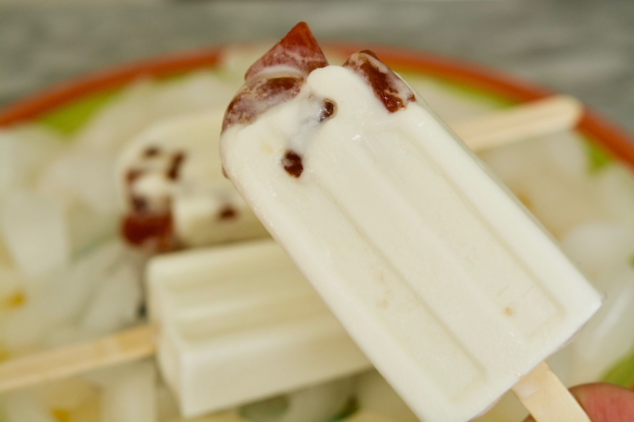 Coconut Popsicles With Guava Paste