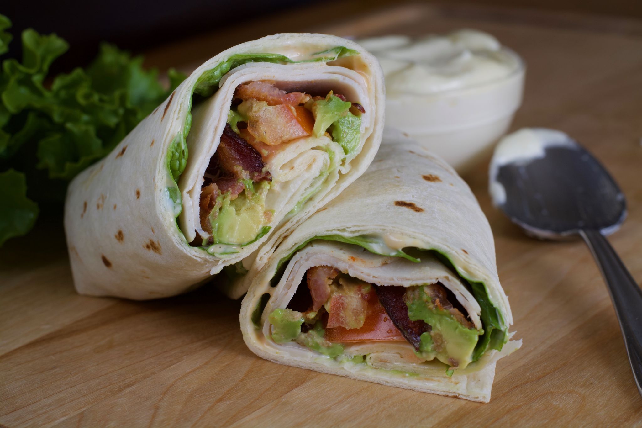 turkey-bacon-avocado-wraps